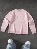 Frayed Knit Sweater – Pink Edition