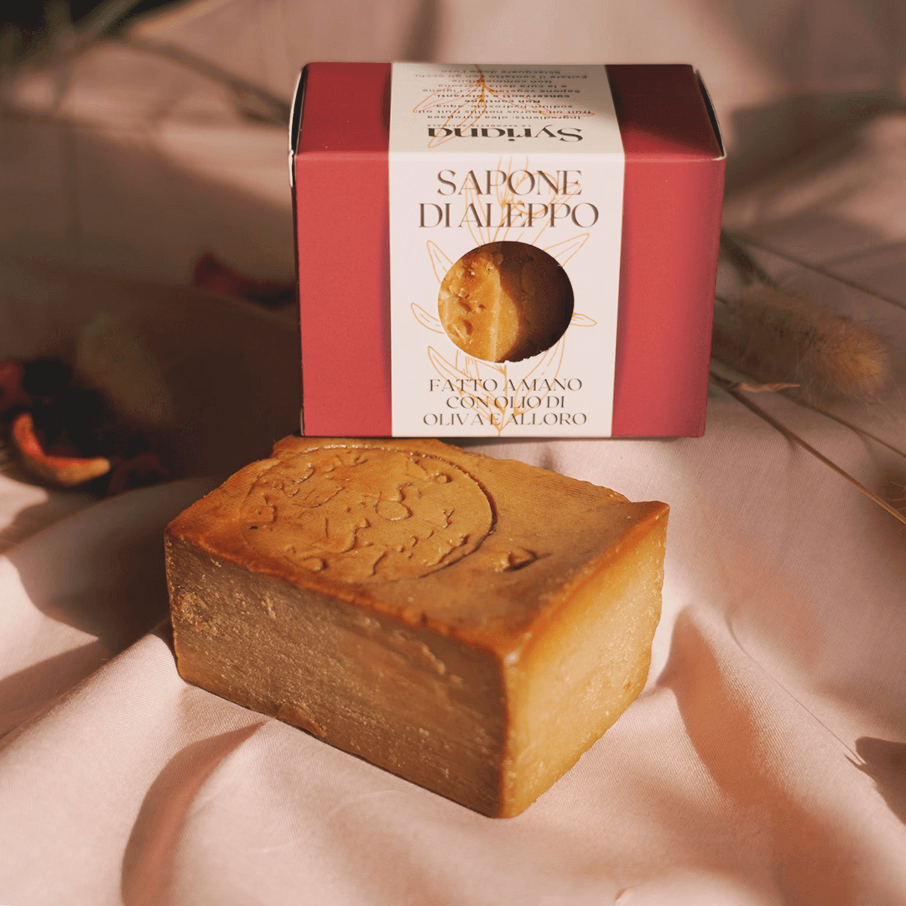 Mosaik der Traditionen: Aleppo-Seife mit 1-20% Premium-Lorbeer: 1% Lorbeeröl 99% Olivenöl