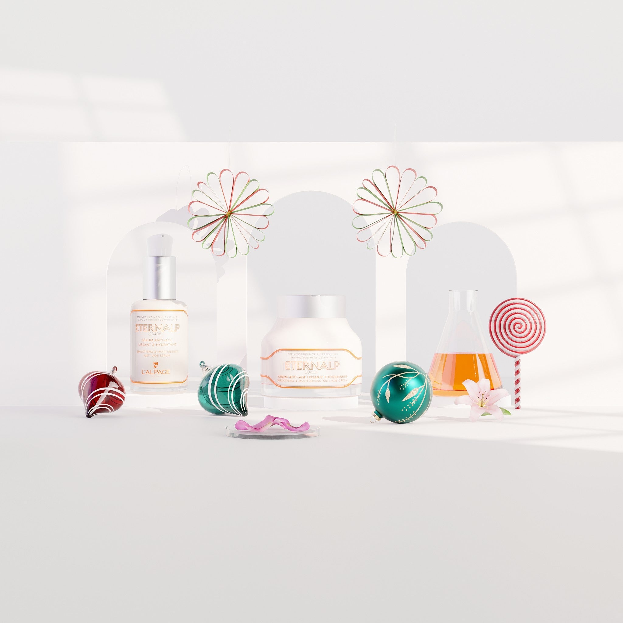 Set ou Coffret Cadeau DUO Crème Anti-Age + Sérum Anti-Age ETERNALP 2040m