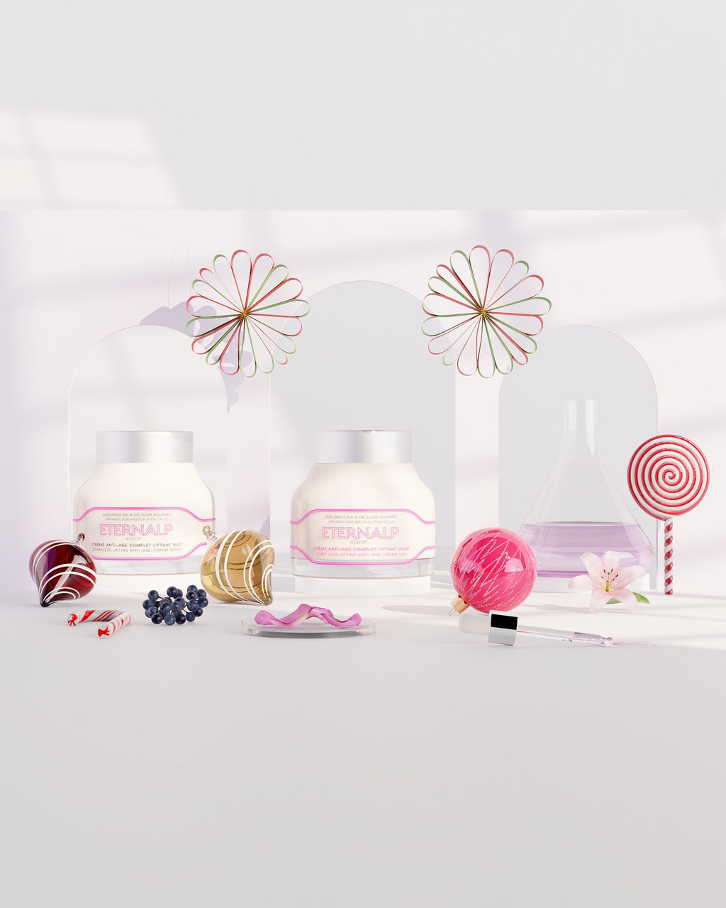 Set ou Coffret Cadeau DUO Crème Anti-Age Liftant Jour & Crème Anti-Age Liftant Nuit Eternalp 4060m