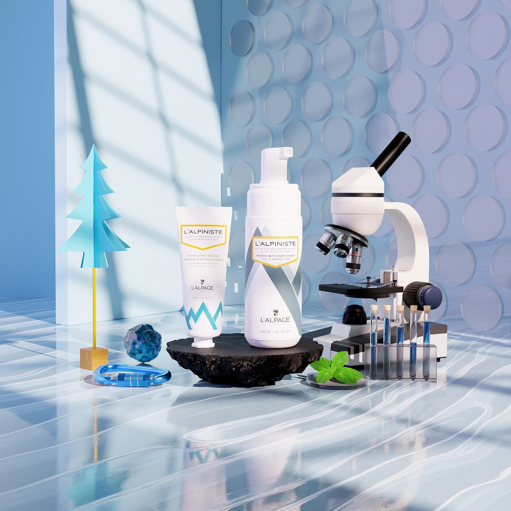 Set ou Coffret Cadeau Soin DUO Baume Après-Rasage Apaisant + Mousse Nettoyante L'ALPINISTE