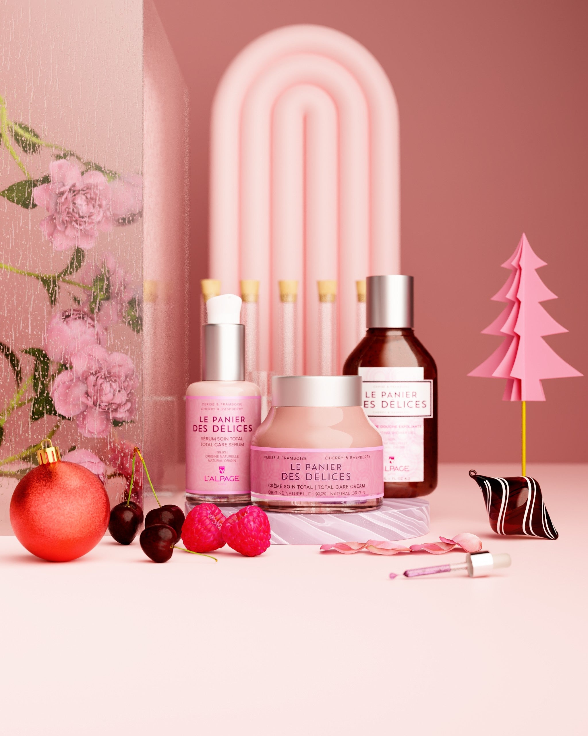 Coffret Cadeau Crème Soin Total + Sérum Soin Total + Gelée de Douche Exfoliante 125ml LE PANIER DES Délices