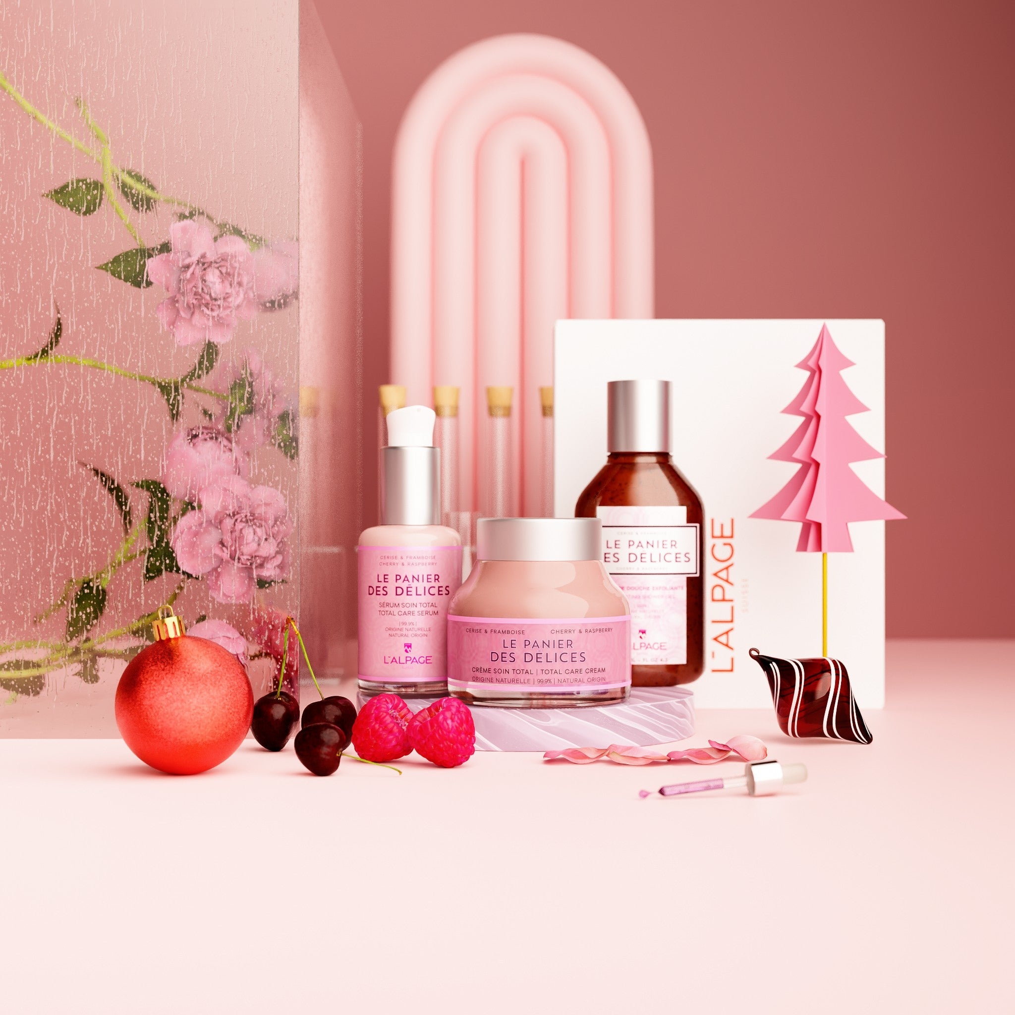 Coffret Cadeau Crème Soin Total + Sérum Soin Total + Gelée de Douche Exfoliante 125ml LE PANIER DES Délices