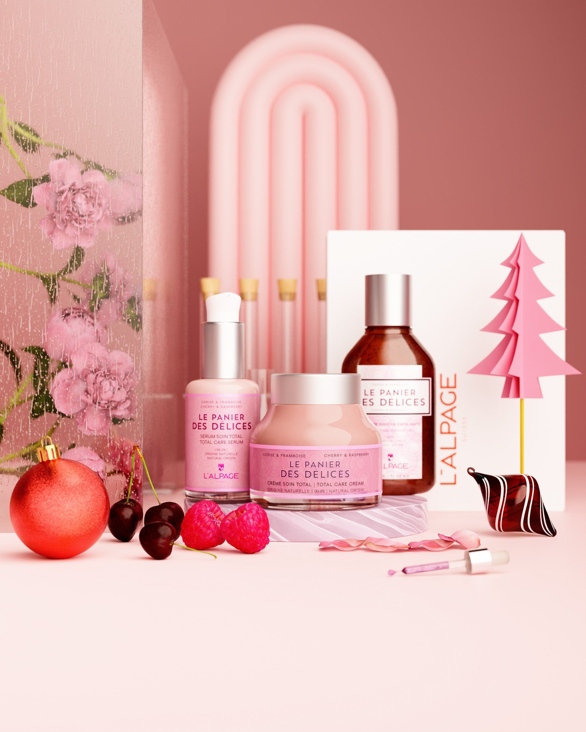 Coffret Cadeau Crème Soin Total + Sérum Soin Total + Gelée de Douche Exfoliante 125ml LE PANIER DES Délices
