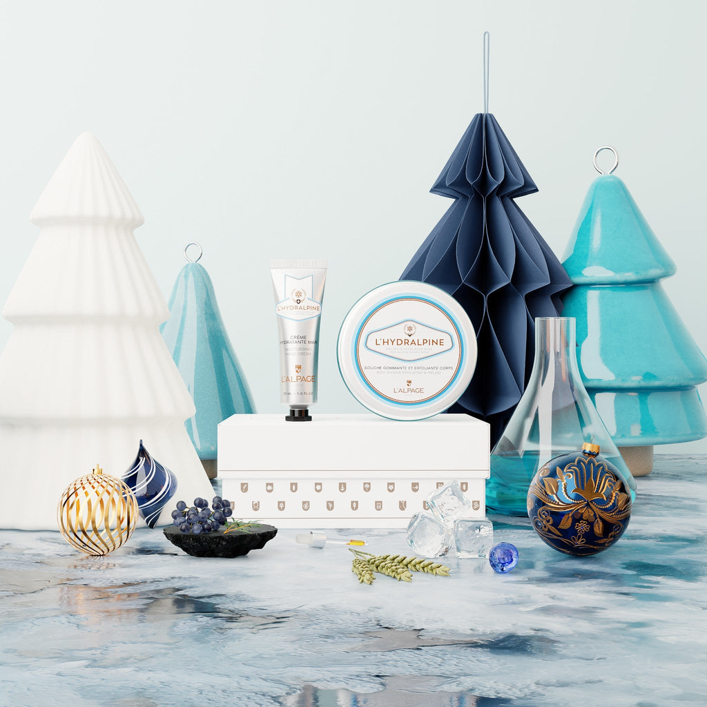 Set ou Coffret Cadeau Douche Gommante Exfoliante 200ml + Crème Main L'HYDRALPINE