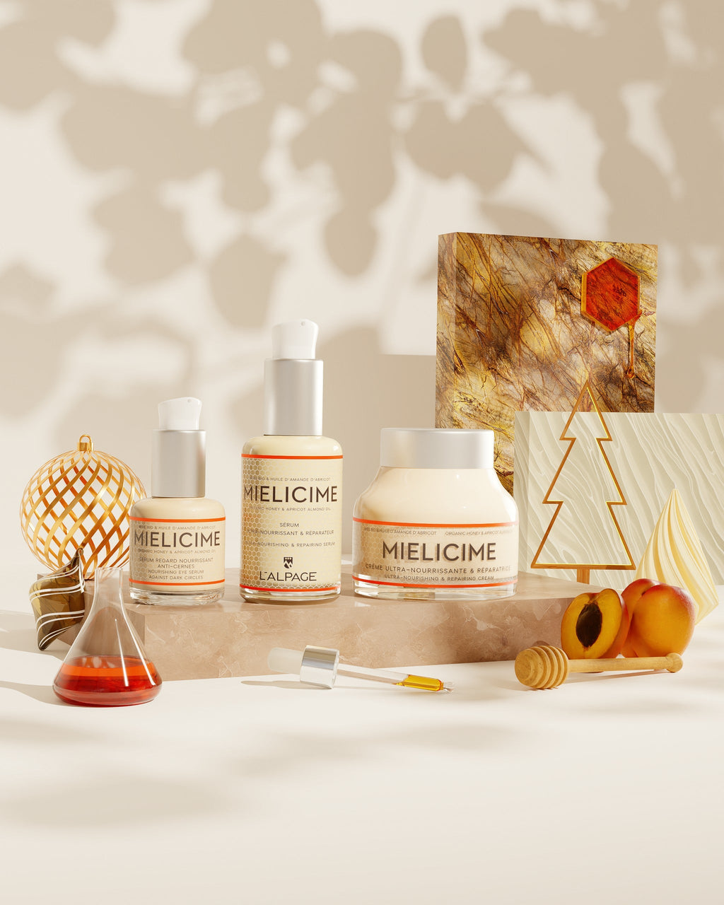 Set ou Coffret Cadeau Trio Crème Ultra-Nourrissante + Sérum Ultra-Nourrissant + Sérum Regard Anti-Cernes Mielicime