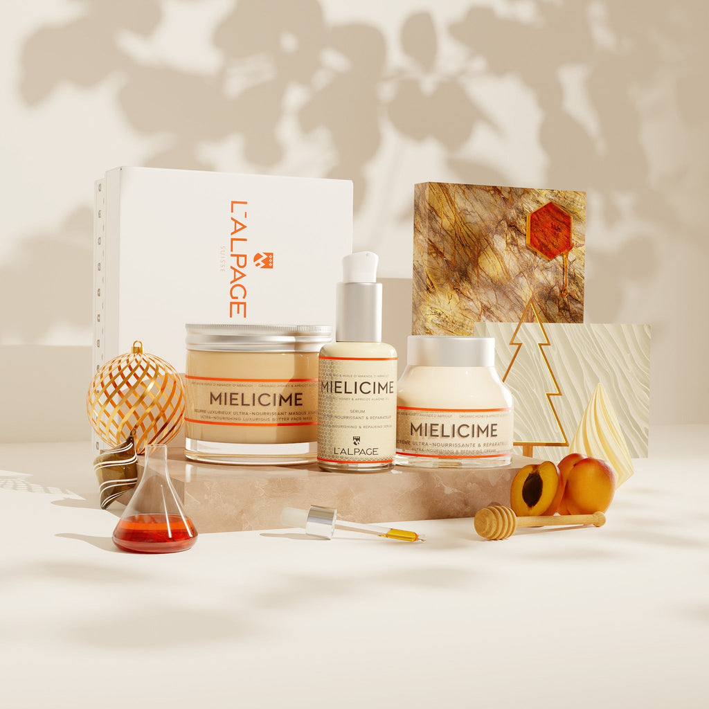 Set ou Coffret Cadeau Trio Crème Ultra-Nourrissante + Sérum Ultra-Nourrissant + Beurre Luxurieux Ultra-Nourrissant Masque Visage Mielicime