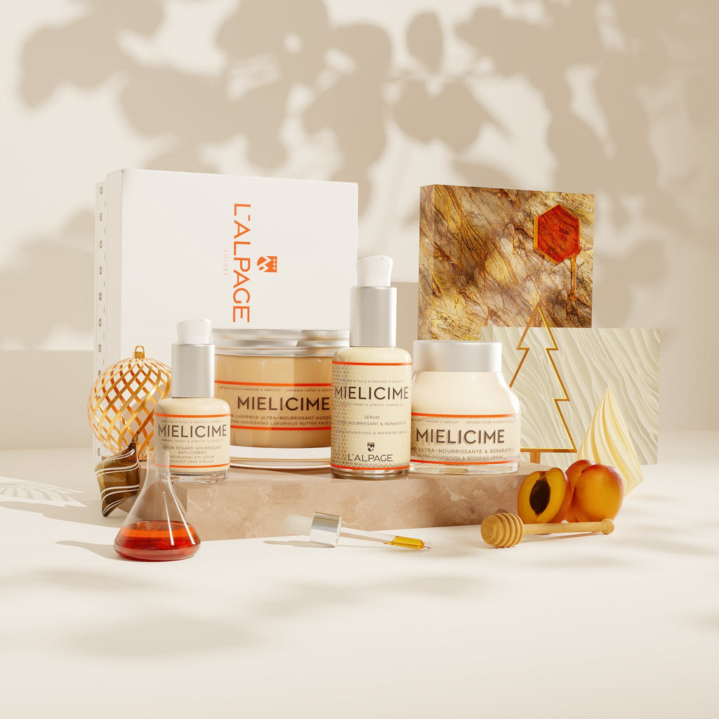 Set ou Coffret Cadeau Ultimate Quatro Crème Ultra-Nourrissante + Sérum Ultra-Nourrissant + Sérum Regard Anti-Cernes + Beurre Luxurieux Ultra-Nourrissant Masque Visage Mielicime