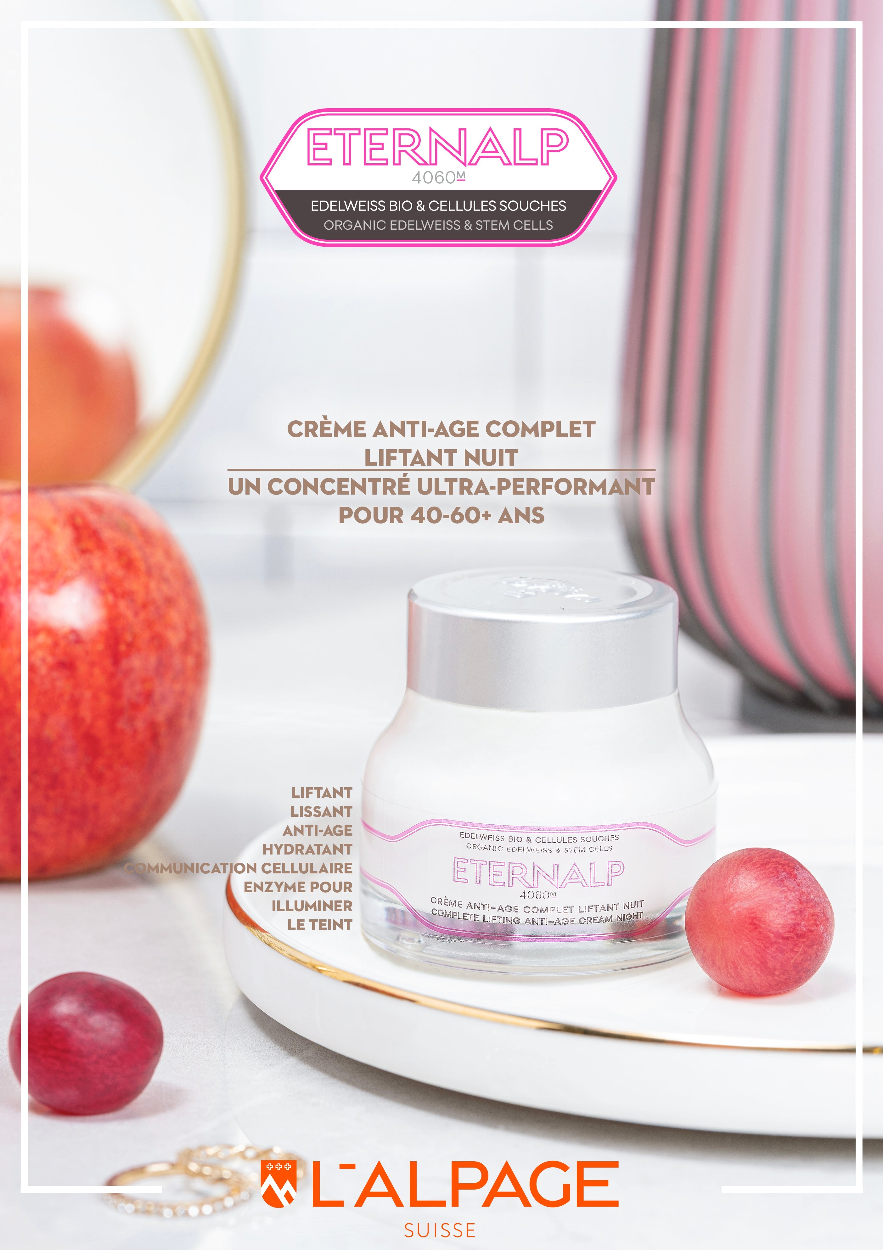 Crème Anti-Age Complet Liftant Nuit Eternalp 4060m