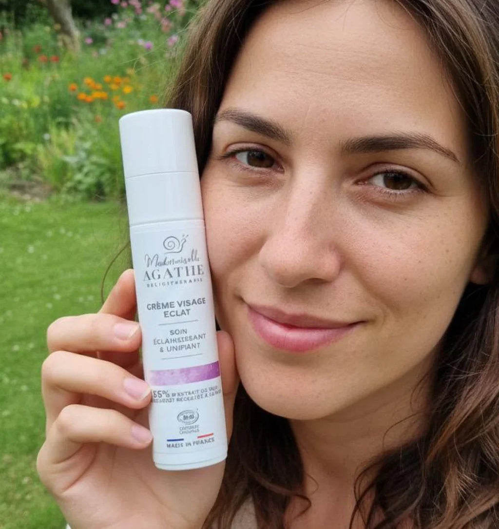 Crème éclat à la bave d'escargot bio - éclaircissant & unifiante - 50ml - Mademoiselle Agathe