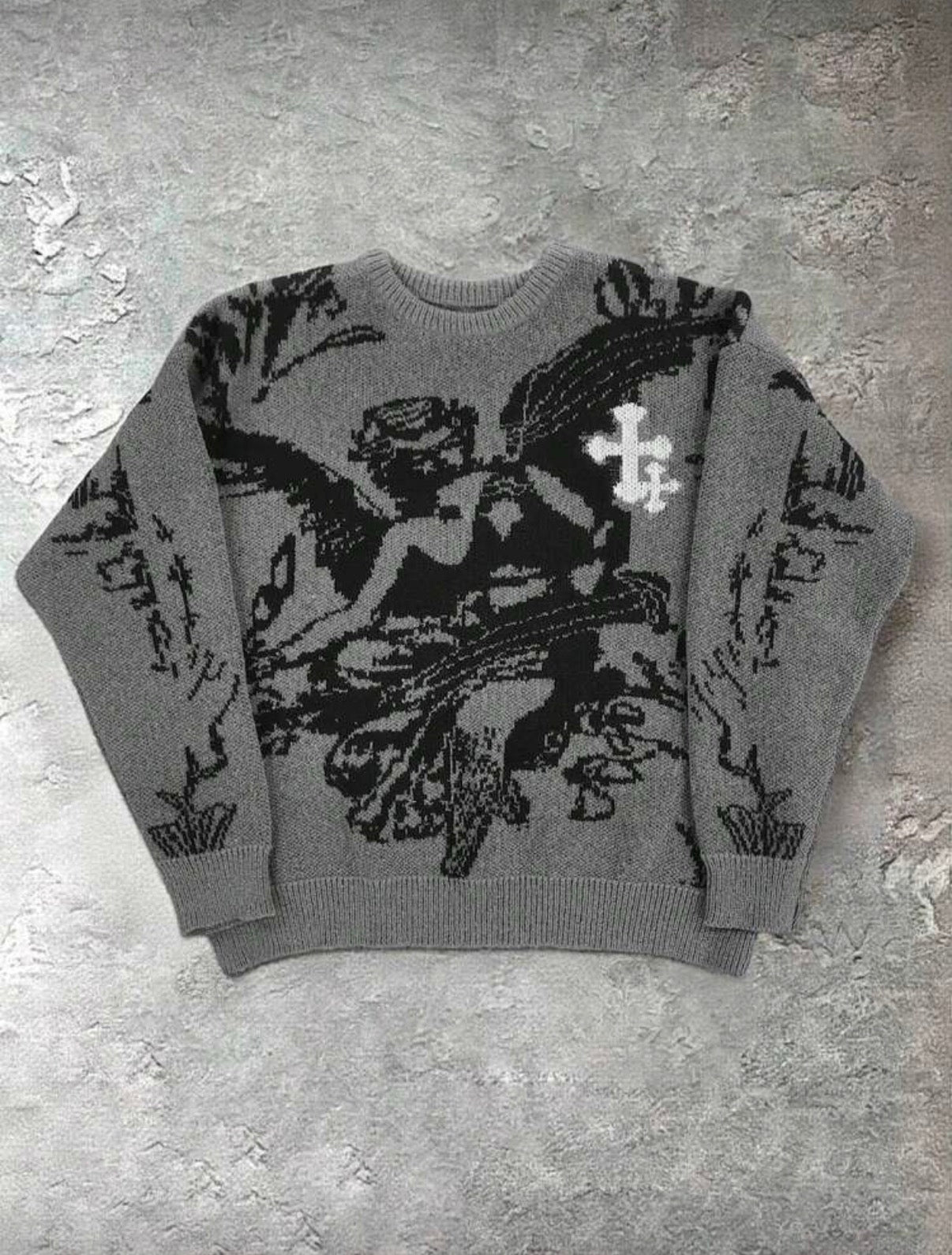 Cross Angel Knit Sweater – Streetwear Edition