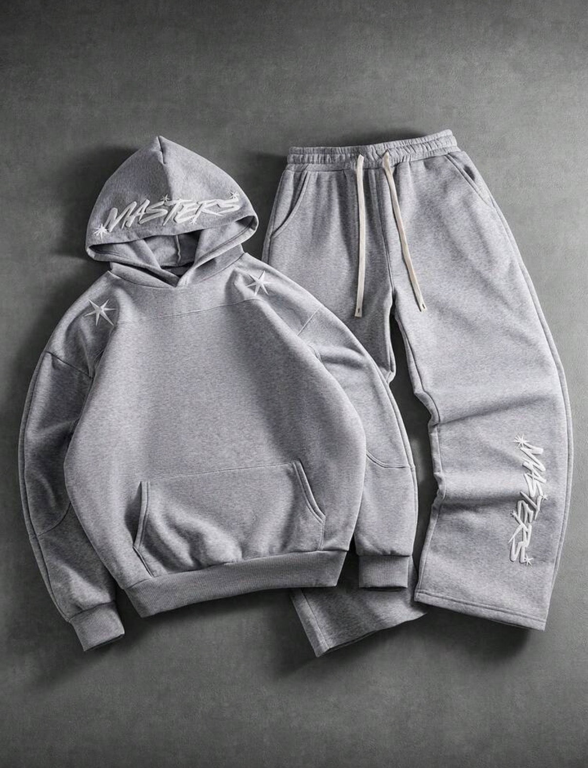 MASTERS Luxury Sweat Set – Grauer Hoodie & Jogginghose