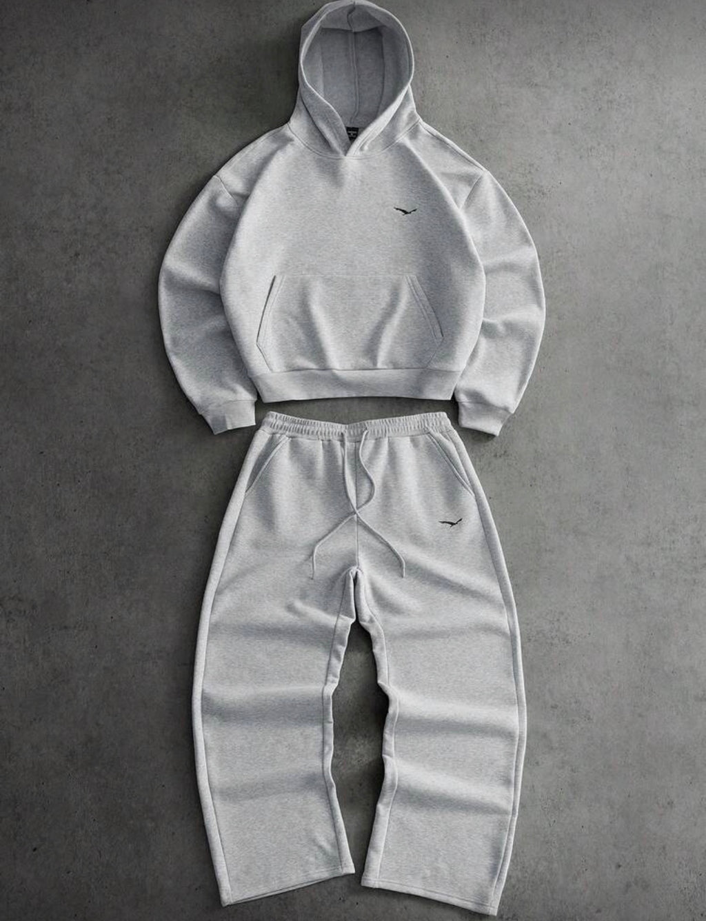 Bird Icon Tracksuit – Premium Grey Set