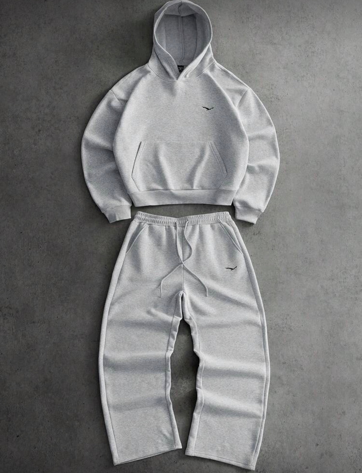Bird Icon Tracksuit – Premium Grey Set