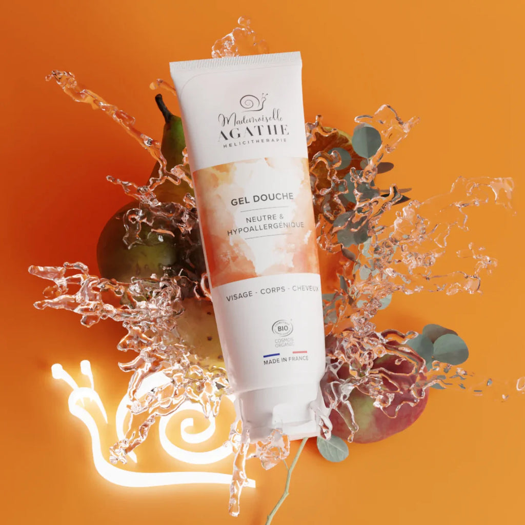 Gel douche à la bave d'escargot bio - pour toute la famille - 200ml -Mademoiselle Agathe