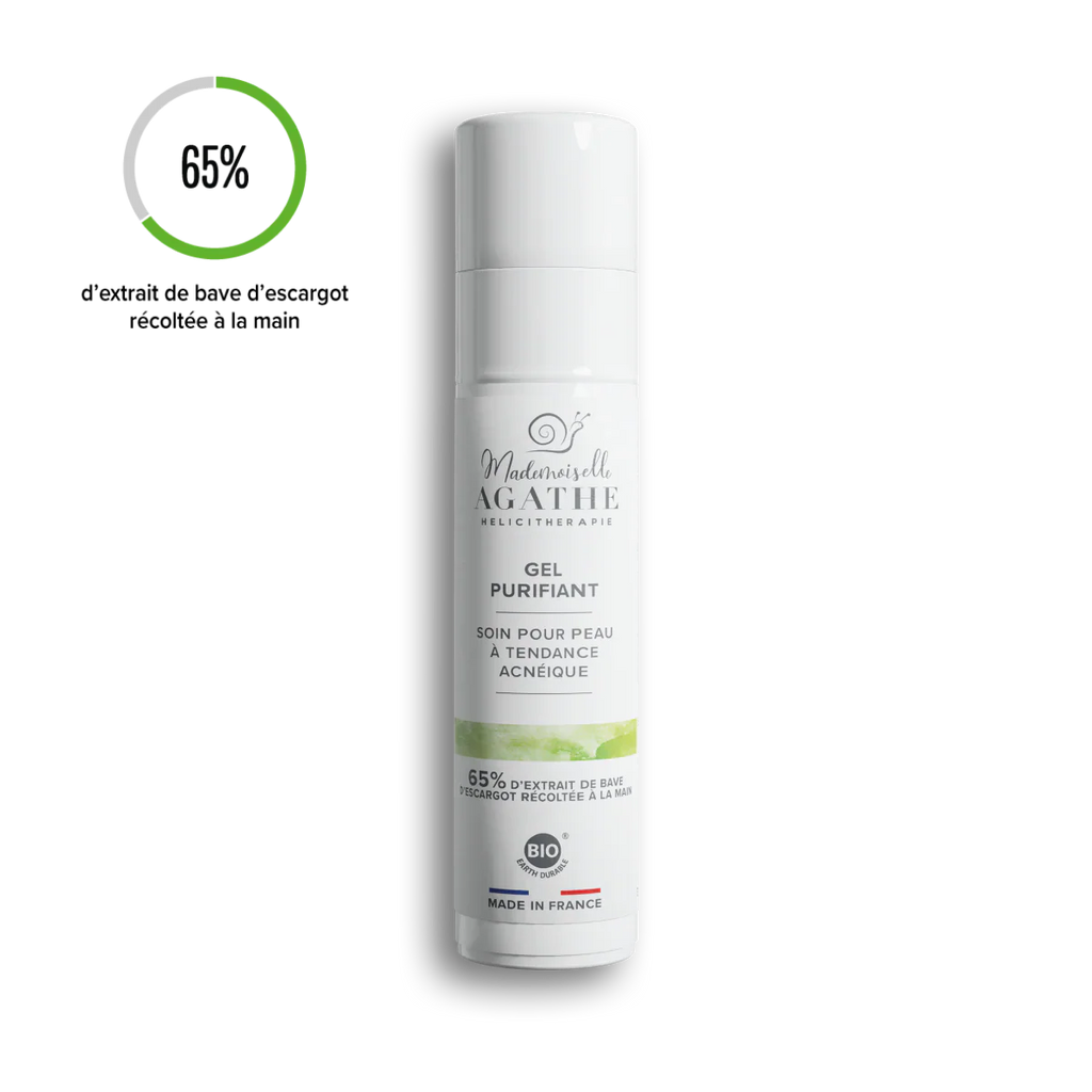 Gel purifiant à bave d'escargot - soin purifiant & anti-boutons - 50ml - Mademoiselle Agathe