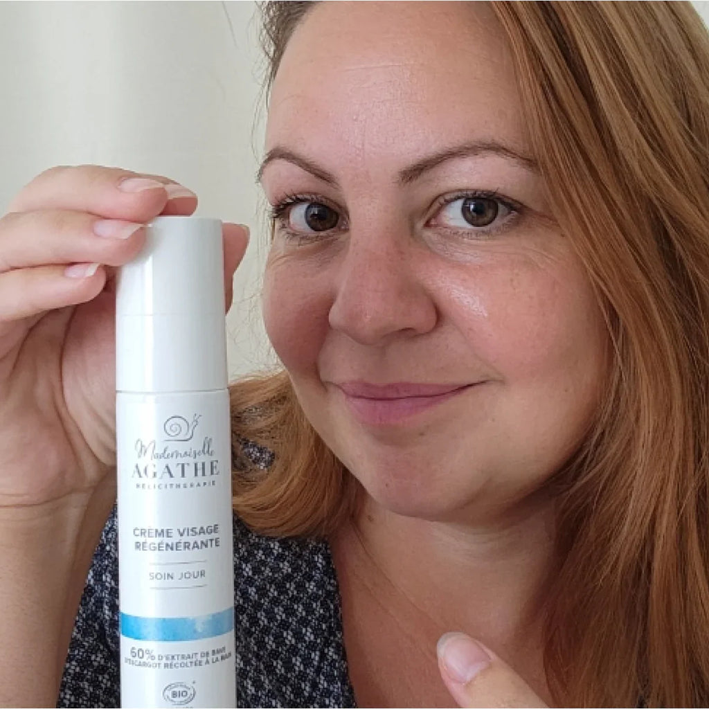 Crème jour à la bave d'escargot certifiée bio - hydratante & régénérante - 50ml - Mademoiselle Agathe