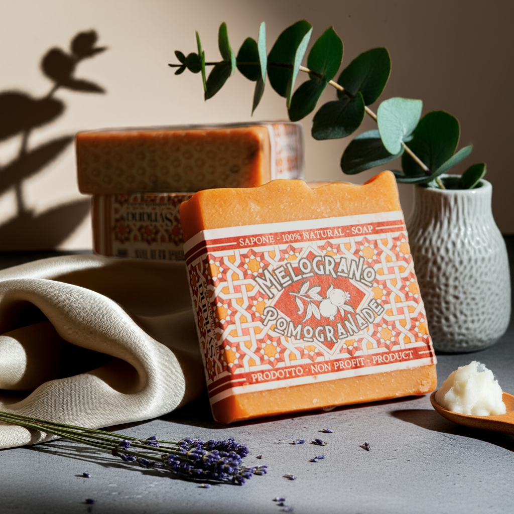 Kaltverarbeitete Seife: Granatapfel, Kaffee-Kardamom, Honig-Hafer: Mischung aus allen