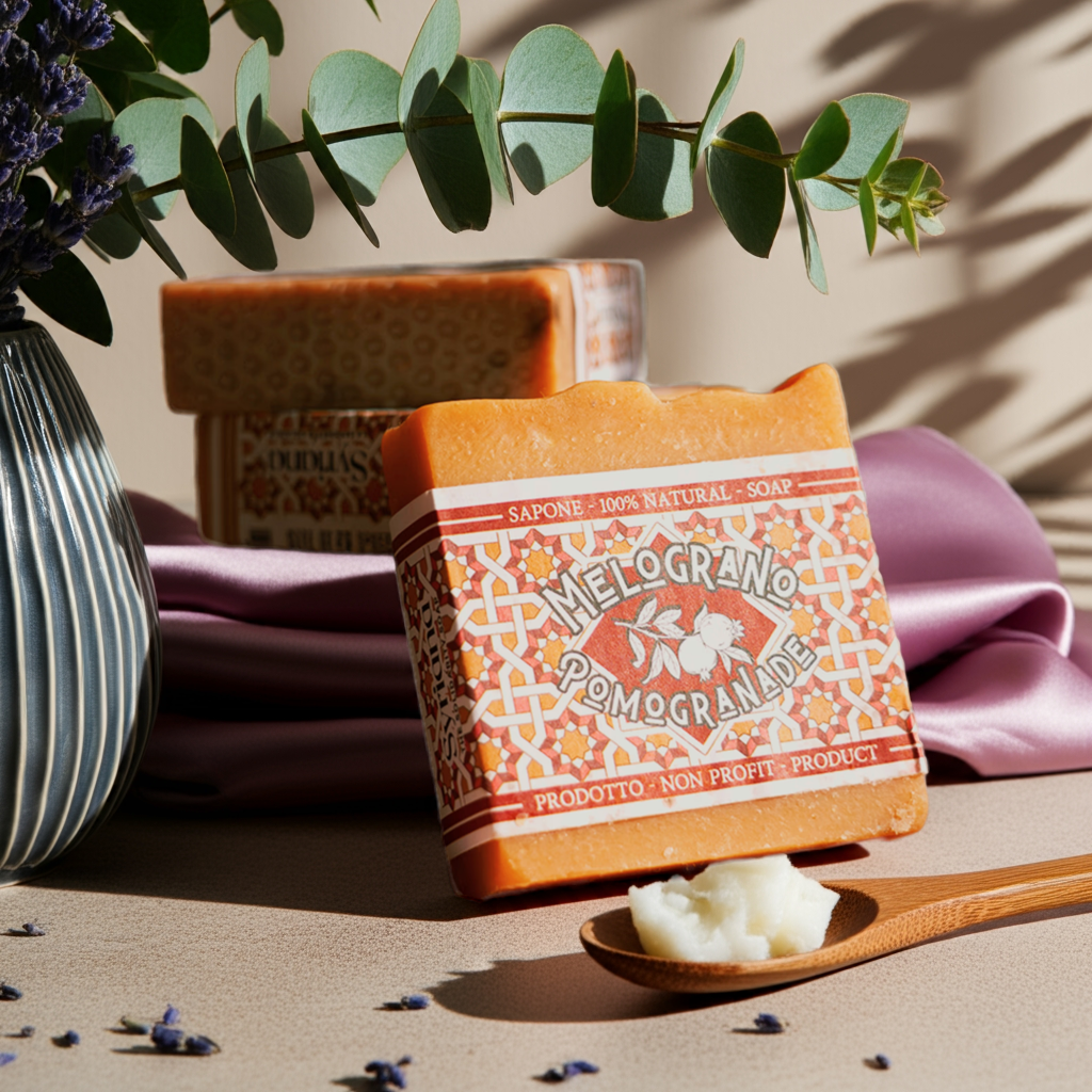 Kaltverarbeitete Seife: Granatapfel, Kaffee-Kardamom, Honig-Hafer: Mischung aus allen