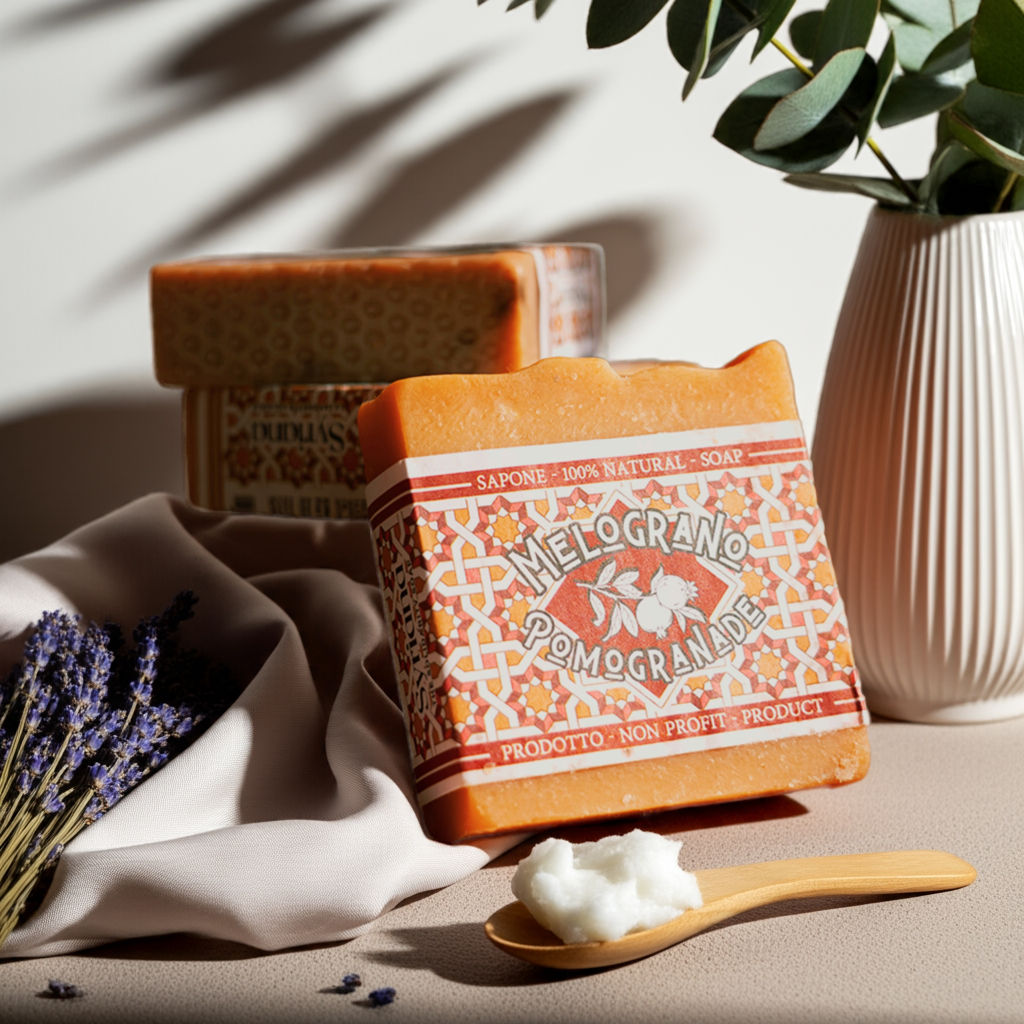 Kaltverarbeitete Seife: Granatapfel, Kaffee-Kardamom, Honig-Hafer: Mischung aus allen