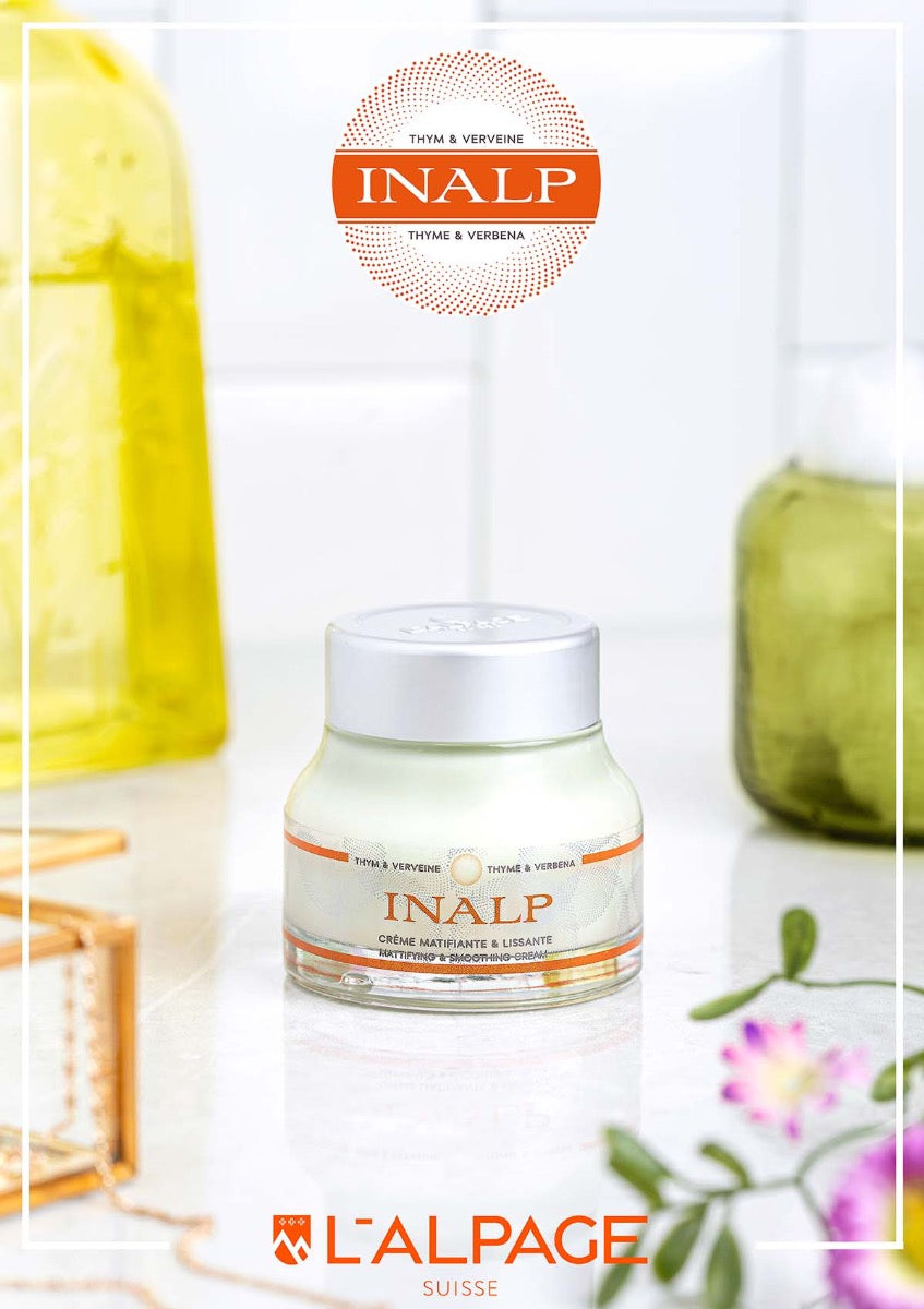 Set ou Coffret Cadeau Crème Matifiante et Lissante + Mousse Nettoyante INALP