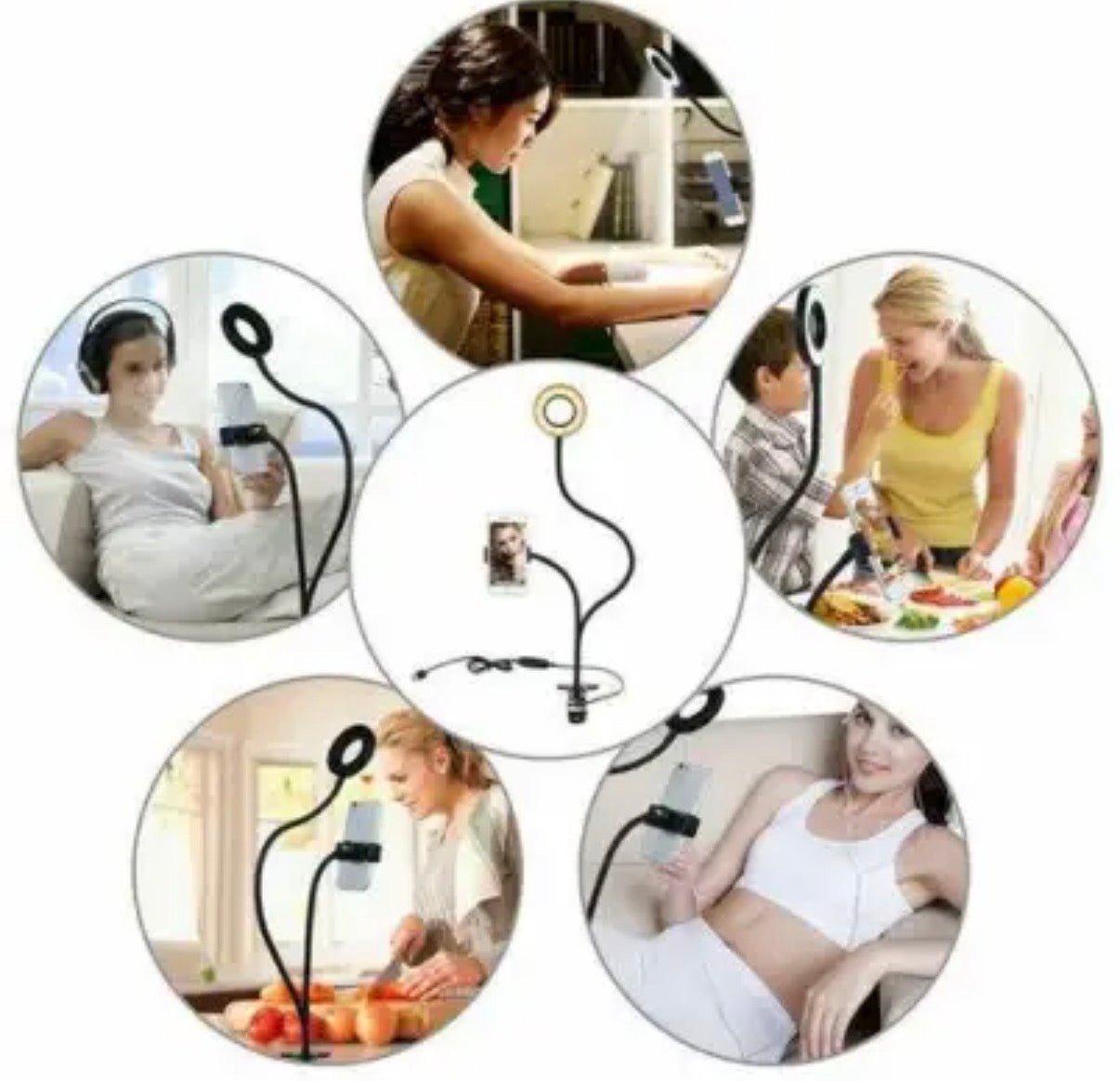 Dimmbares LED - Ringlicht mit Stativ & Handyhalterung - Averod