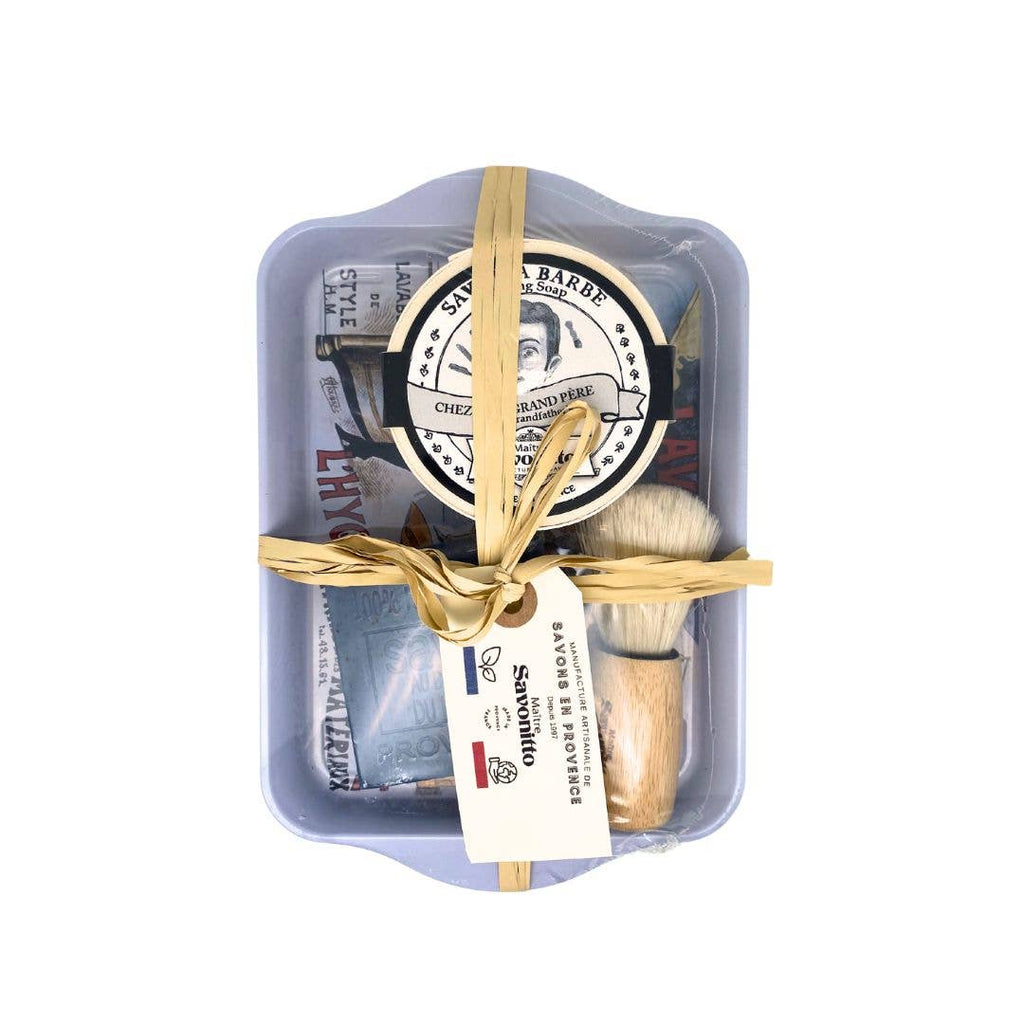 Geschenkset für Männer Rasierseife mit Rasierpinsel