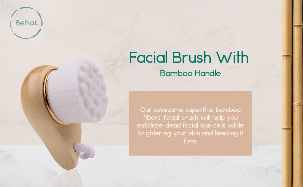 Facial Brush with Bamboo Handle - Averod