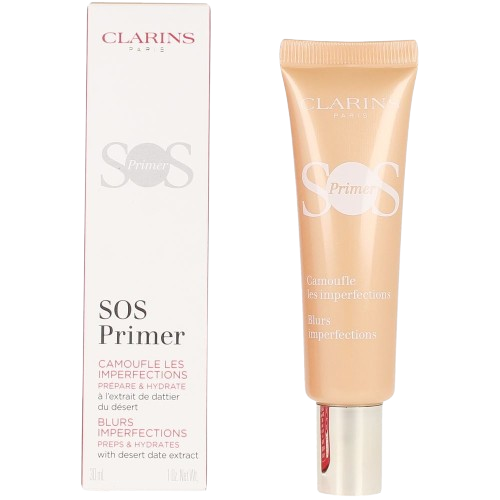 Base SOS Primer Clarins – Teinte 02 Pêche (30 ml)