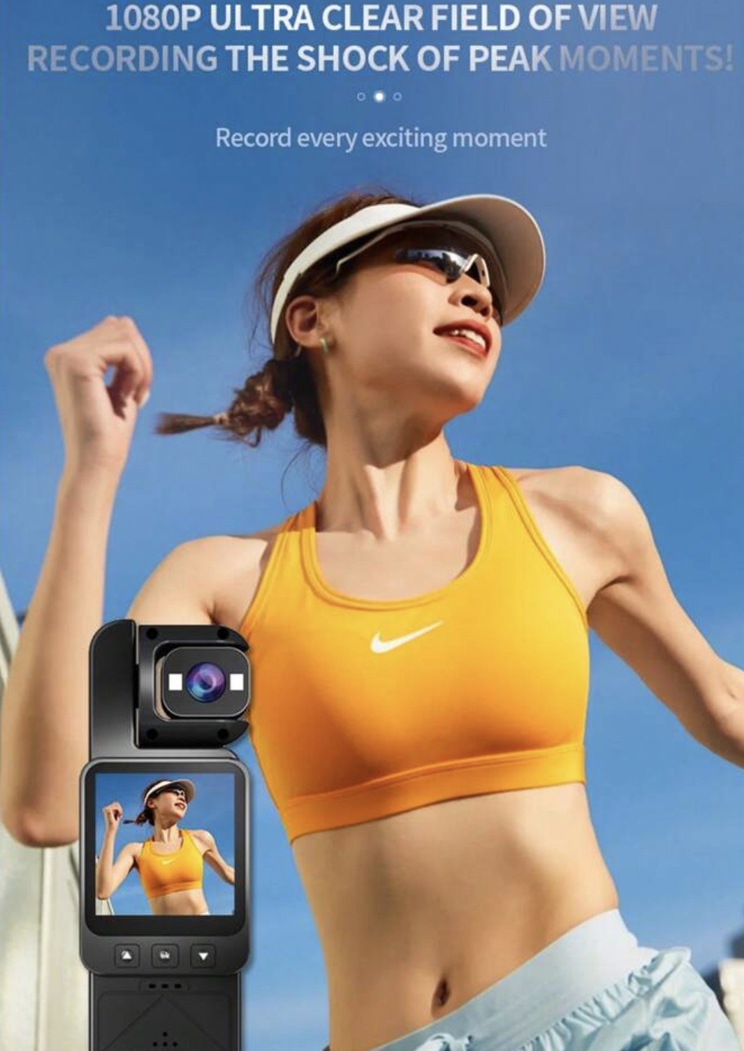 Mini WiFi Actionkamera mit 180° Drehobjektiv & Live - Übertragung - Averod