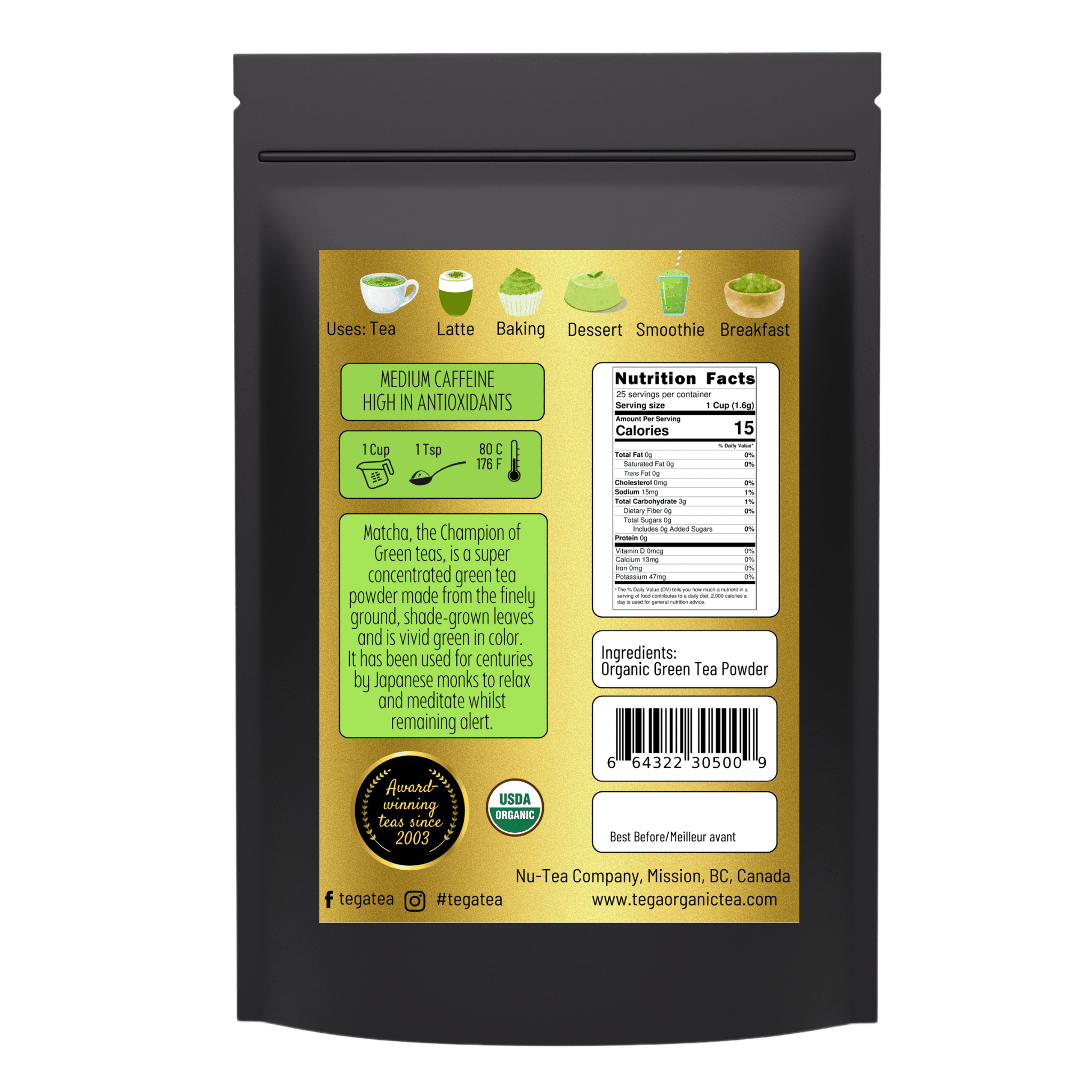 Tega Japanese Matcha 40g | Organic - Averod